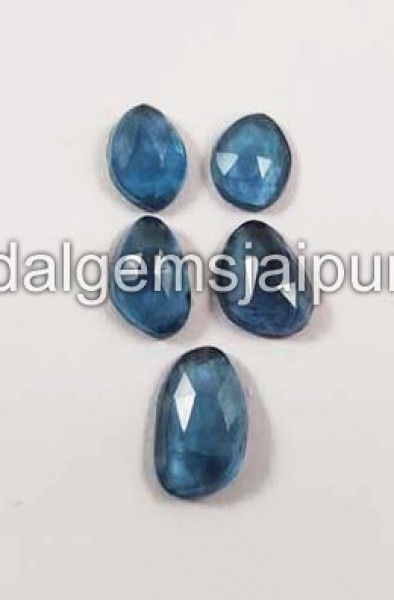 London Blue Topaz Rose Cut Slices